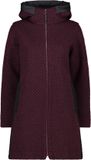 CMP Vrouwen fleece hoodie jas bordeauxrood
