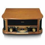 Lenco TCD-2551WD - Retro Platenspeler met Bluetooth, CD, Cassette, Radio & USB - Hout