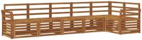 vidaXL - Bank loungeset - 5 zitplekken - Naturel - Polyester
