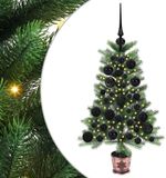 vidaXL Kerstboom met 150 LED met standaard Groen 65 cm PE