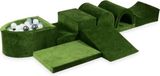 Viking Choice Ensemble de jeu en mousse vert - piscine à balles et 100 balles gris - 7 pièces