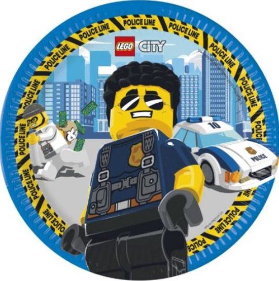 Procos Lego City Party Plates - 23cm - 8 Pieces
