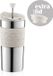 Bodum Travel Press Set Reispers met extra deksel - 0,35 l - RVS - Gebroken wit