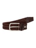 Vanzetti Leren Riem Braided Men's Belt 35 mm W90 Dark Brown