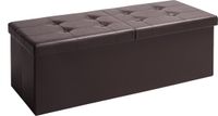Casaria Opbergbank - Opvouwbaar 80x40x40cm 100L Kunstleer – Bruin