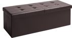 Casaria Opbergbank - Opvouwbaar 80x40x40cm 100L Kunstleer – Bruin
