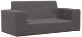 vidaXL Banc pour enfants 2 places souple peluche anthracite