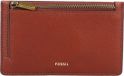 FOSSIL Logan Zip Coin Kaarthoes - Leer - Bruin