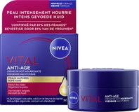 NIVEA VITAL Anti-Rimpel Herstellende Nachtcrème voor Vrouwen - Rijpe Huid - Hydrateert en revitaliseert - Met Vitamine F, Teunisbloemolie en Calcium - 50 ml