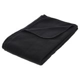 Atmosphera Polar Fleece deken of plaid - zwart - 125 x 150 cm - polyester