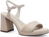 Tamaris Dames Sandaaltje 1-28343-44 251 Beige Blokhak 8cm+ Textiel 39 EU