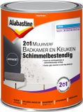 Alabastine 2in1 Muurverf Badkamer & Keuken - Antraciet - 1 liter