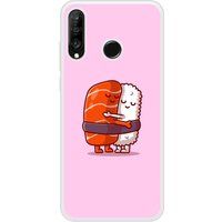 P30 Lite Sushi hug bedrukt siliconen hoesje