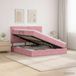 Maison Exclusive - Lit avec rangement et matelas rose 180 x 200 cm velours