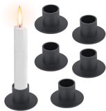 RISVOWO Kaarsenhouder Zwart, 6 stuks