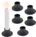 RISVOWO Kaarsenhouder Zwart, 6 stuks