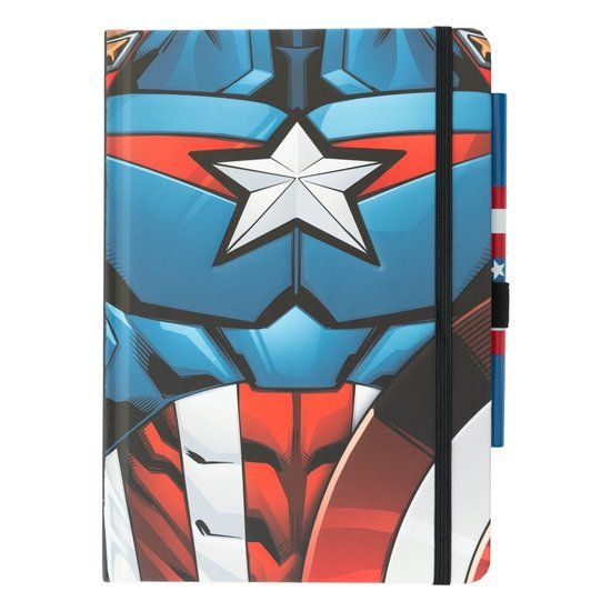 Grupo Erik Marvel Captain America - Uniform A5 Premium Notitieboek met pen - Multicolours