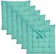 Giftdecor Coussin de chaise Decorama - 6x - intérieur/extérieur - vert menthe - 40 x 40 x 5 cm - polyester