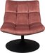 Dutchbone Bar Lounge Fauteuil - Roze - Draaibaar - Retro & Vintage