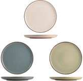 H&H set van 4 parelmoer porseleinen fruitborden, 19 cm
