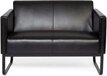 Bali Black 2-Zits - Lounge bank / sofa - Zwart - Kunstleer - Scandinavisch & Basic