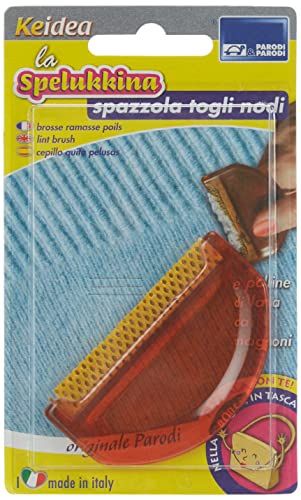 Parodi & Parodi spelukkina schimmelverwijdering, knoop, borstel, kledinghendel, pilling, kunststof, bruin, 11 x 17 x 1 cm