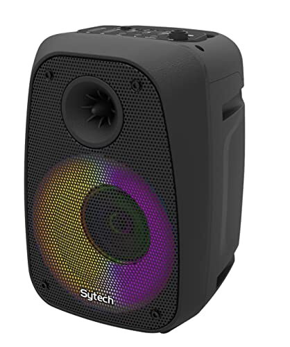 Sytech Luidspreker serie Microbeat, 3 inch, 10 W, rms / 75 peit, oplaadbaar, BT, Mic, LED