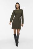 Vila Jurk Viliga L/s O-neck Belted Knit Dress 14115888 Forest Night/melange Dames Maat - XL
