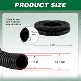 Tuyau spiralé PVC 25 mm 1,2 m Noir