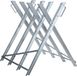 Merkloos Zaagbok Opvouwbaar kettingzaagbok Gegalvaniseerd zaagbok tot 150 kg 80x81x80cm - Zilver