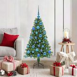 VidaXL Kunstkerstboom groen 120 cm pvc en staal en kunststof