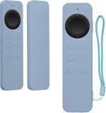 kwmobile hoes geschikt voor Apple Siri Remote 3rd / 2nd Gen - Siliconen anti-slip hoes voor afstandsbediening in lichtblauw