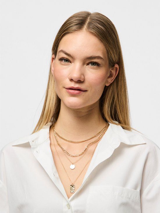 PIECES PCOKIA COMBI NECKLACE NOOS - Goudkleurig