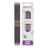 KnitPro J'Adore Cubics Breinaalden met dubbele punt, sets van 5 - Houten pinnen voor sokken, hoeden, wanten, kort rond breien - 20 cm x 5,00 mm