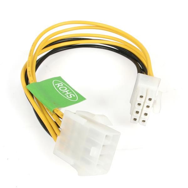 StarTech.com EPS8EXT - Power cable - 20 cm - Yellow