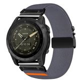 By Qubix - Nylon bandje met parachute sluiting - Grijs - 26mm Quickfit - Geschikt voor Garmin Quatix 8 - 51mm