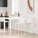 Maison Exclusive Tabouret de bar, blanc, 180 x 90 x 105 cm, pin massif