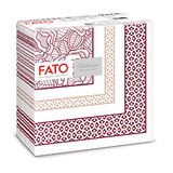 Fato - Airlaid droogpapieren servetten, stoffen look, verpakking met 50 servetten, formaat 40x40 gevouwen, decor granaat rood