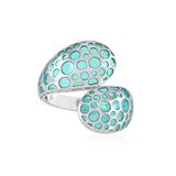 Cavill - 925 Sterling Zilveren Ring - Turquoise Emaille - Moderne Elegante Zilveren Ring - Adela Silber - Duurzaam & Casual Accessoire - Maat 17