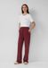 s.Oliver Broek met elastische tailleband, wijde pijpen, regular fit, bordeaux, maat 36