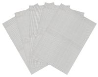 Merkloos Gaaspaneel roestvrij staal - Geweven gaas - 30 x 21 cm - Set van 5 - Maaswijdte 1 mm
