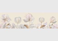 Bloemen AG Design Bloemen Zelfklevende rand, keuken, woonkamer, muursticker, meerkleurig, 500 x 13,8 cm