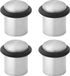 AMIG Deurstopper/deurbuffer - 4x - D30mm - inclusief schroeven - mat rvs