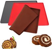Tapis de pâtisserie en silicone sans marque - Résistant à la chaleur - Lot de 3 - 40 cm x 30 cm - Alimentaire