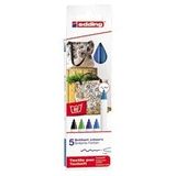 edding Textielmarker 4600 Rond 1mm Koel Ass 5st | 6 stuks