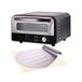 Wintem Elektrische pizzaoven, 2200 W, met schep, elektrische oven met afneembare plaat van vuurvaste steen, 37 x 37 cm, de elektrische pizzaoven bereikt 450 °C in 2 minuten, grijs