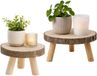 Paulownia hout - naturel - Plantentafel / Kaarsenplateau - 2x - 30 x 15 cm en 16 x 10 cm