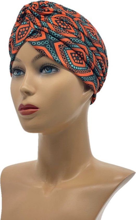 Johnson Headwear Cynthia Chemo Beanie - Women's - Orange/Light Blue - One Size