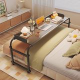 Merkloos / Sans marque Wan GmbH Laptopbureau Inklapbaar - Bedtafel Verstelbaar - Thuiswerken Bed - Stabiel Stalen Frame - 115x45cm - Zwart