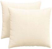 vidaXL Zitkussens 2 stuks Crème 45 x 45 cm Corduroy stof
